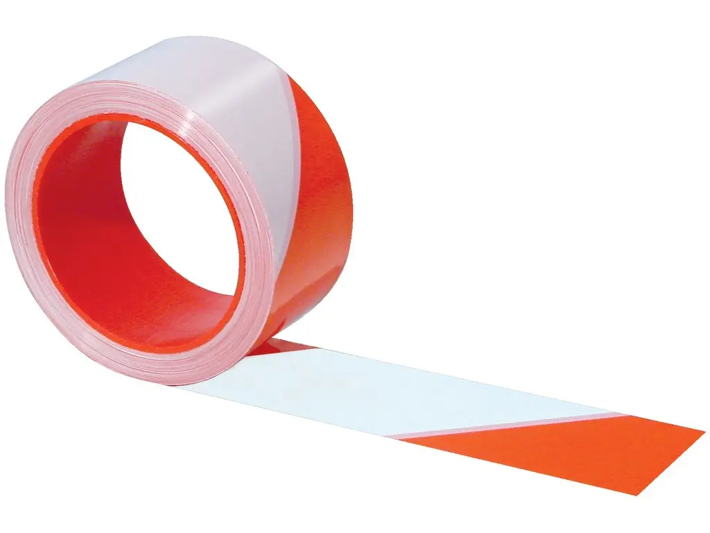 Ruban Rubafort rouge blanc 100 m x 50 mm - TALIAPLAST - 540604