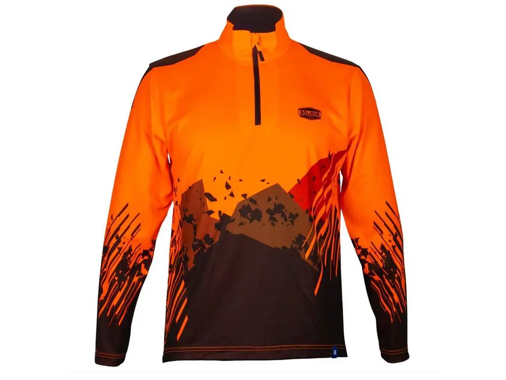 T-shirt manches longues Orange Hv - SOLIDUR - TSSMLOH