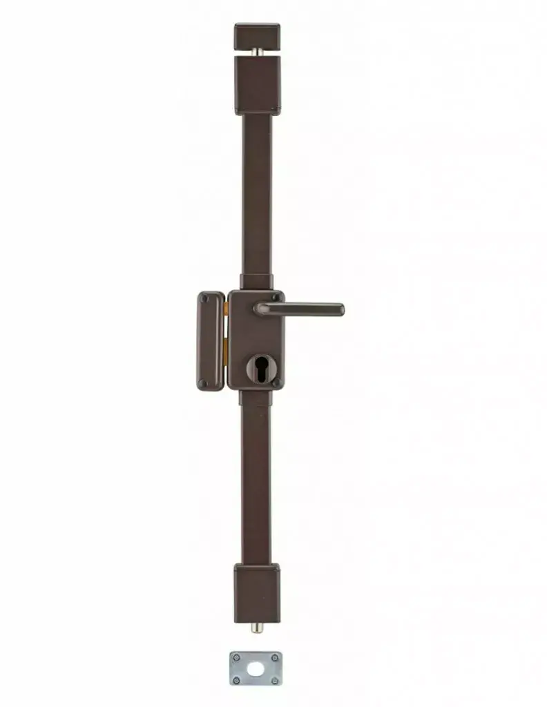 Serrure verticale BELUGA CP Cylindre profil européen - 3 points - 75 x 130 mm - Fouillot - Gauche - Marron - THIRARD - 00049520