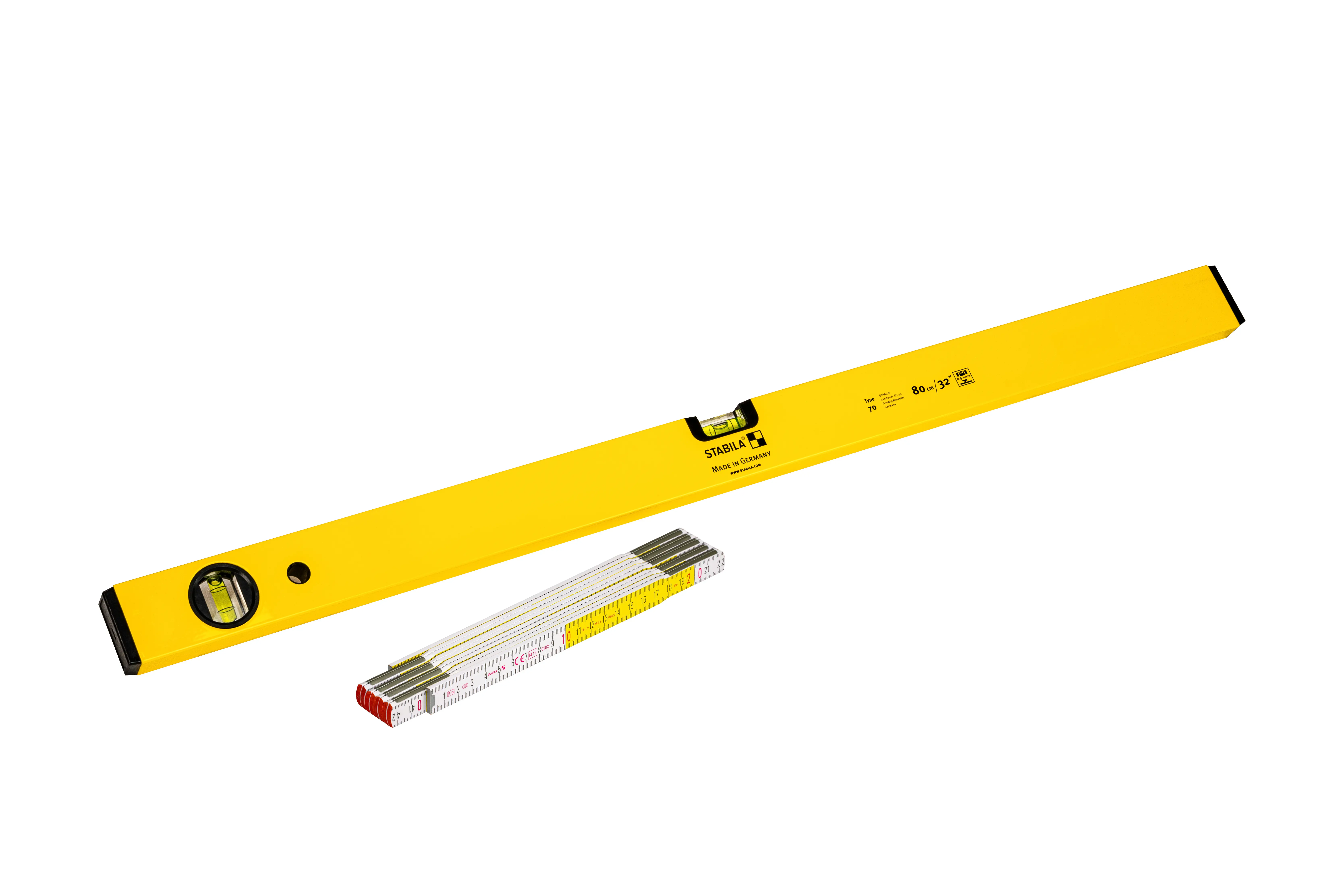 Bonus pack à bulle type 70 80cm avec mètre pliant 2m type 617 - STABILA - 20277