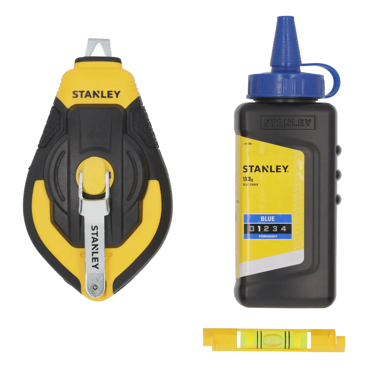 Kit cordeau traceur 30 m 3:1, poudre bleue, niveau ficelle - STANLEY - STHT47312-0