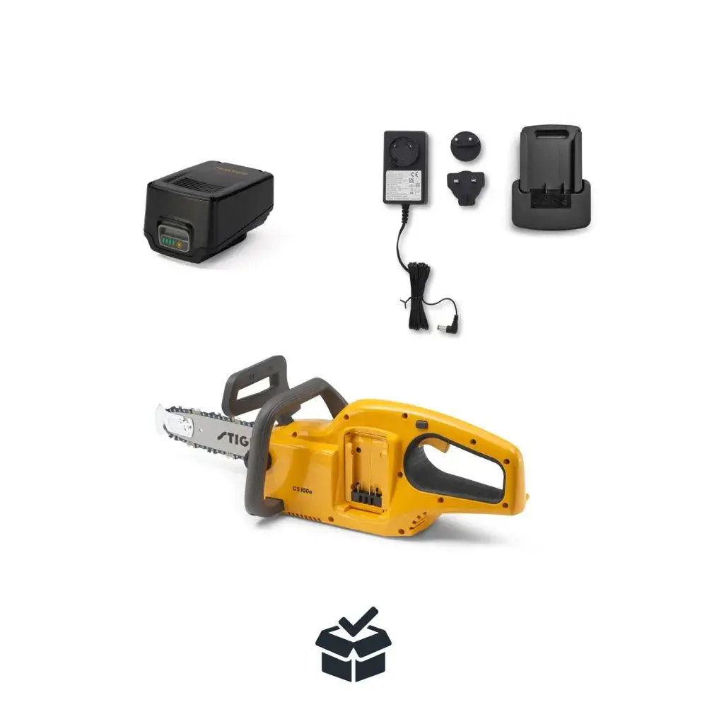 Tronçonneuse à batterie CS 100e Kit avec 1 Batterie ePower 20V 4 Ah, 1 Chargeur - STIGA - 271404101/ST1