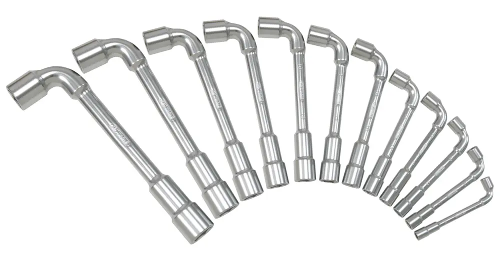 Boîte de 10 clés à pipe débouchées métriques 6 pans, 8-19 mm