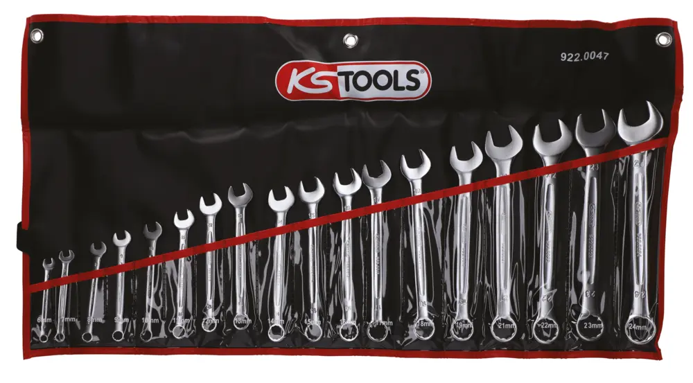 Trousse de 18 clés mixtes métriques, 6 à 24 mm ULTIMATE - en trousse - KSTOOLS - 922.0047