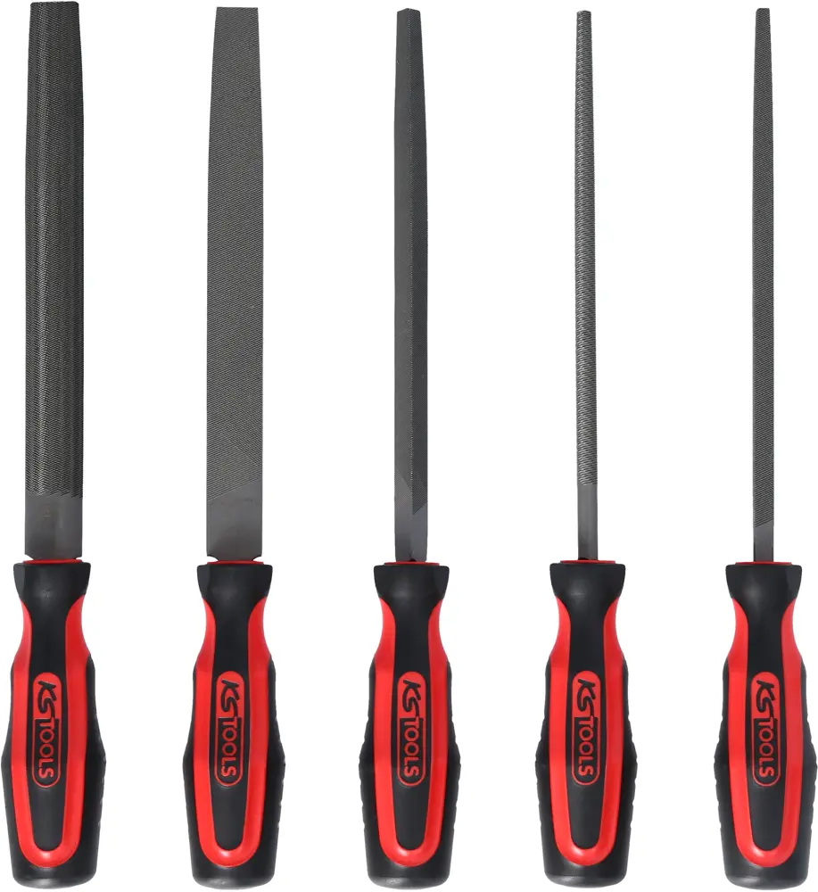 Jeu de 5 limes emmanchées demi-douces de différentes formes - KSTOOL - 140.3000