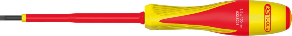 Tournevis Fente bi-matière isolé 1000V, 3,5x100 mm - KSTOOLS - 922.6203