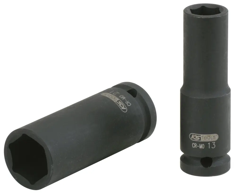 Douille longue à chocs 6 pans 1/2", 14 mm sur carte - KSTOOLS - 515.1114-E