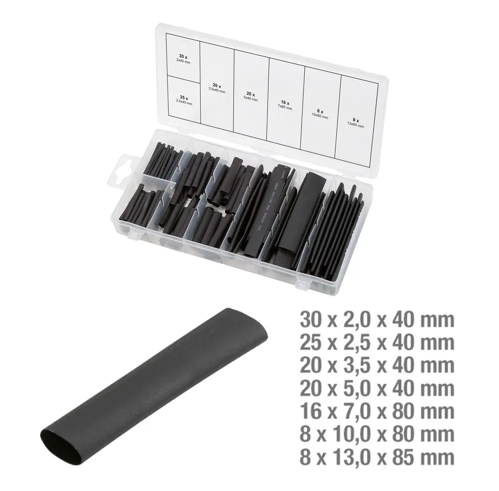 Assortiment de 127 gaine thermo-retractables de 2x40 à 13x85 mm - KSTOOL - 970.0230