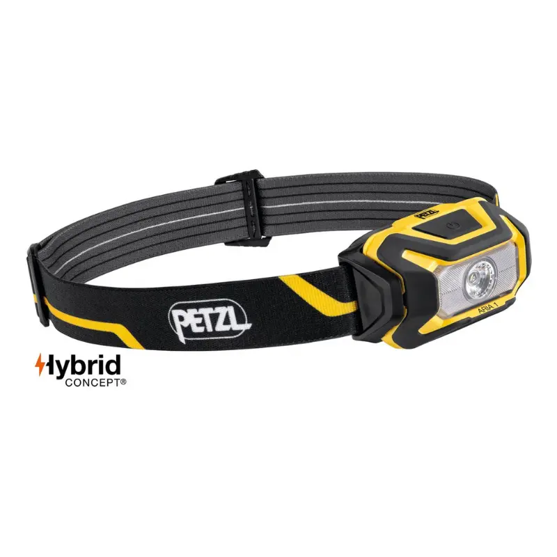 Lampe ARIA 1R noir/jaune (batterie) - PETZL - E069CB00