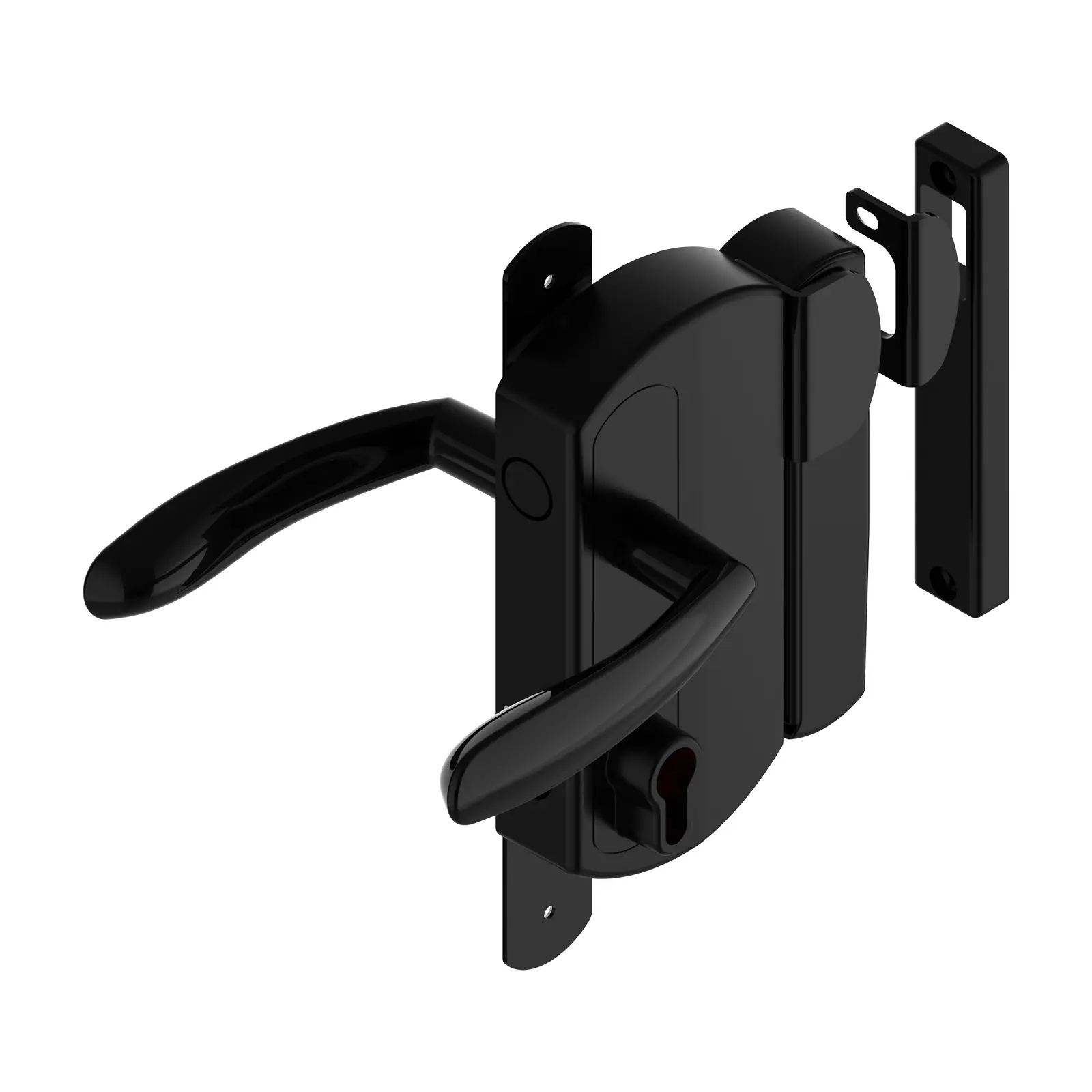 Kit serrure en applique Modulox à pêne rentrant portail et portillon - Noir - TIRARD et BURGAUD - WE592206