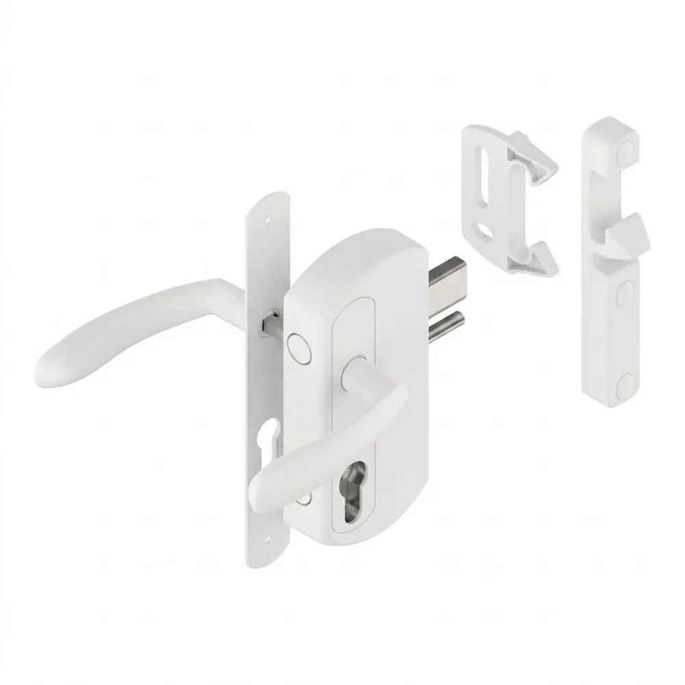 Kit serrure en applique Modulox à pêne levant portail et portillon - blanc - TIRARD et BURGAUD - WE591208CU