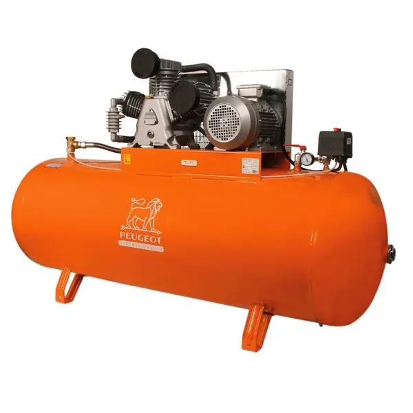 Compresseur à piston 5,5 KW -500 Litres -42 m3/h - 400V triphasé - vitesse lente - PEUGEOT PROFESSIONNELS - PCAP500WT42