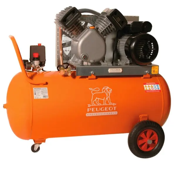 Compresseur à piston 2,2 KW -100 Litres -21 m3/h - 230V - Bicylindre en V - PEUGEOT PROFESSIONNELS - PCAP100VM21