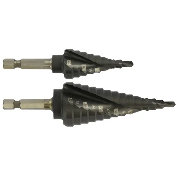 2 Forets coniques étagés HSS Revêtu TiAlN 4/20MM 4/30MM - TIVOLY - 11448270001
