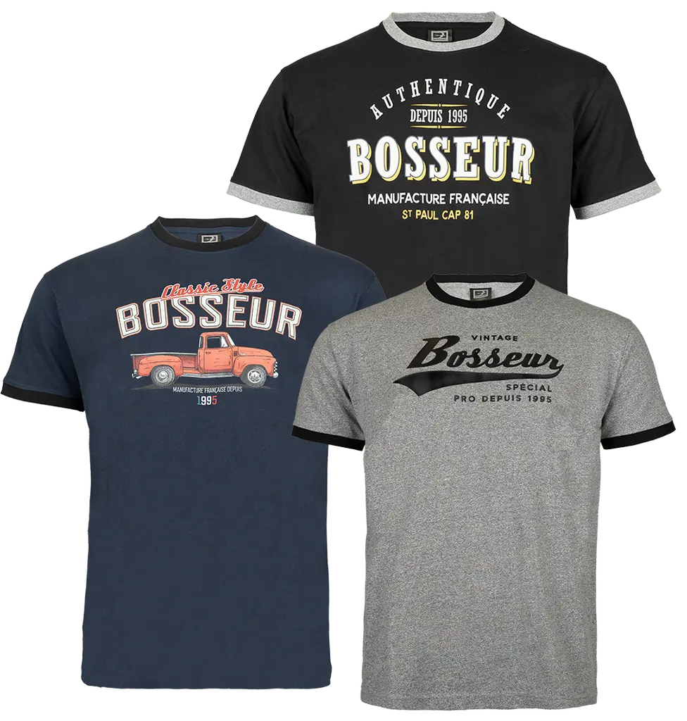 Lot de 3 Tee-Shirts Edition Limitée 2025 - T.XL - BOSSEUR - 12363-003