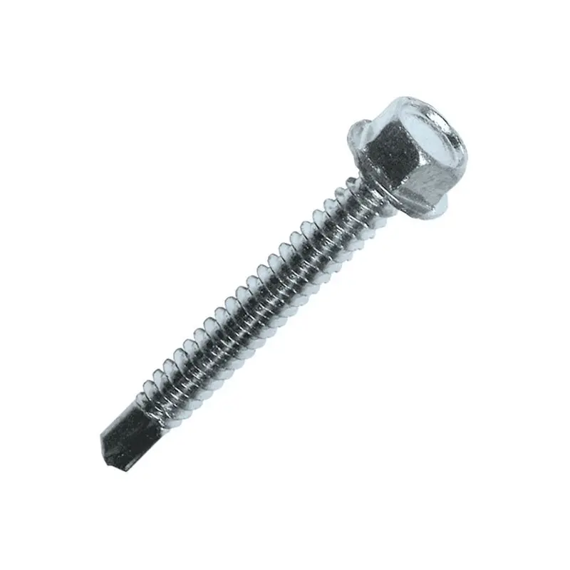 Vis autoperceuse acier zingué blanc tête hexagonale - 4,8 mm x 19 mm - Assemblage 10 mm - Boite de 500 - SCELL IT - THT8-48019