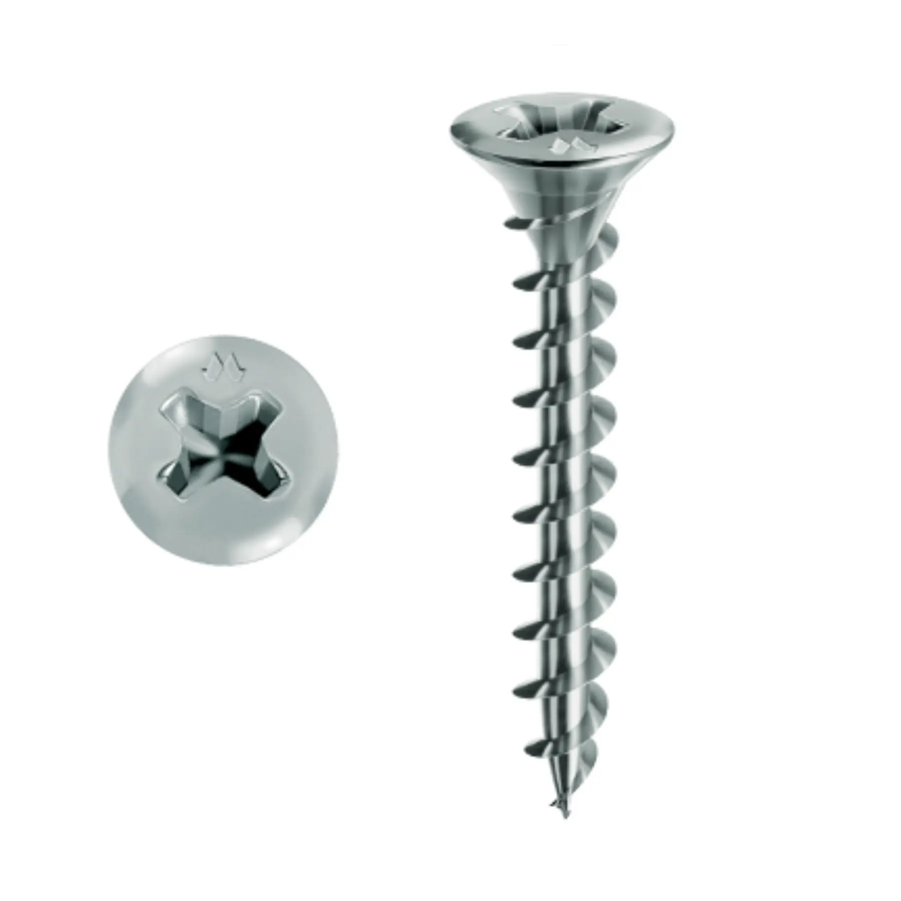 Vis MUSTAD Framex pour PVC - Tête fraisée réduite Philips - Ø4.3x20 mm - Boite de 1000 - Chromiting - SP436A430200C8C