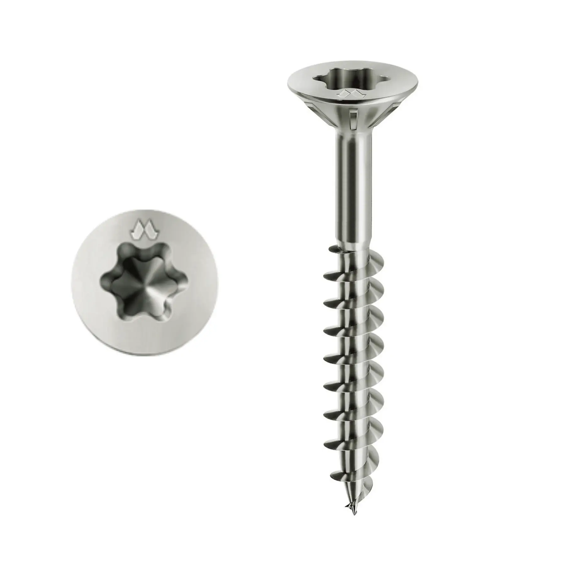 Vis à bois MUSTAD Panelvit - Torx - Ø6x100 mm - Filetage partiel fraisante - Boite de 100 - PFACXP601000C8C