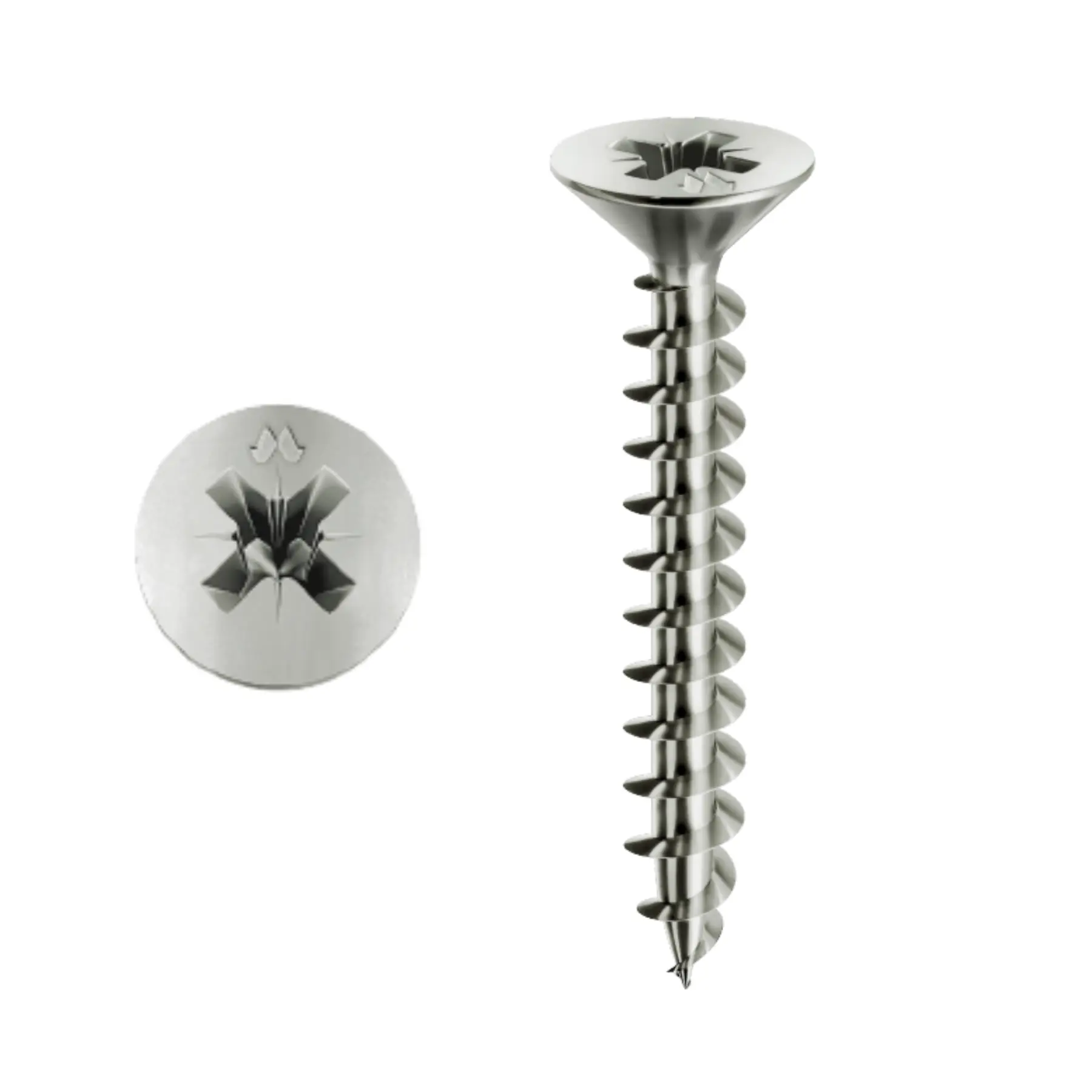 Vis MUSTAD Panelvit Tête cylindrique Pozidriv - Filetage total - Zingué Blanc - Ø4x16mm - Boite de 500 - PVACZP400160C8C