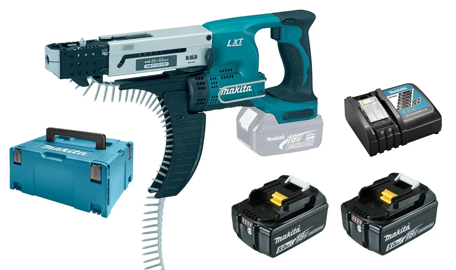 Visseuse plaque de plâtre 18V 5.0Ah MAKITA - DFR550RTJ