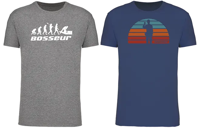 Lot de 2 t-shirt de travail BOSSEUR Evo Greige - 12231