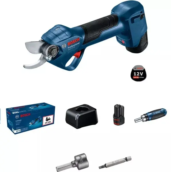 Élagueur sans fil Pro Pruner GGP 12V-25 Professional avec 2 Batteries + 1 Chargeur - BOSCH - 06008D8100 Élagueur sans fil Pro Pruner GGP 12V-25 Professional avec 2 Batteries + 1 Chargeur - BOSCH - 06008D8100