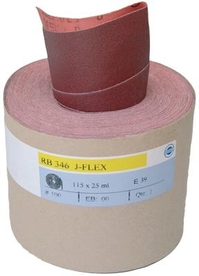 Rouleau toile abrasive HERMES Rb 346 J-flex - grain 180 – 115x25m - 6154720