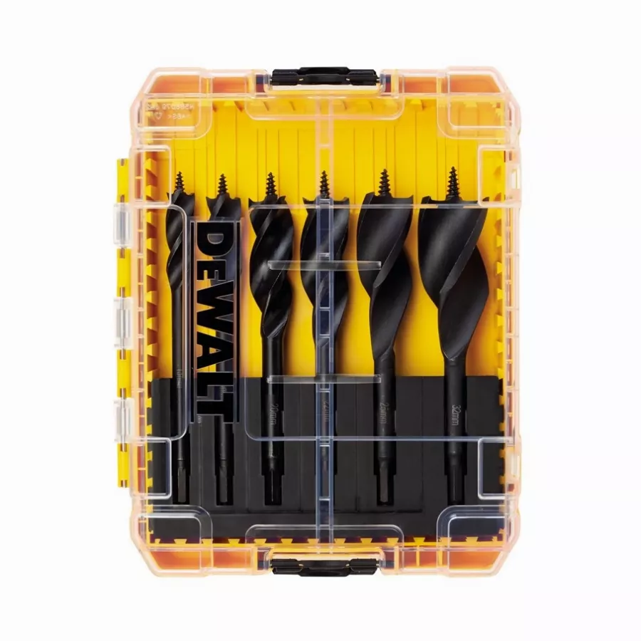 Coffret de 6 mèches à bois DEWALT - 3 pointes eXtreme - Ø 13 à 32 mm - DT90238-QZ Coffret de 6 mèches à bois DEWALT - 3 pointes eXtreme - Ø 13 à 32 mm - DT90238-QZ
