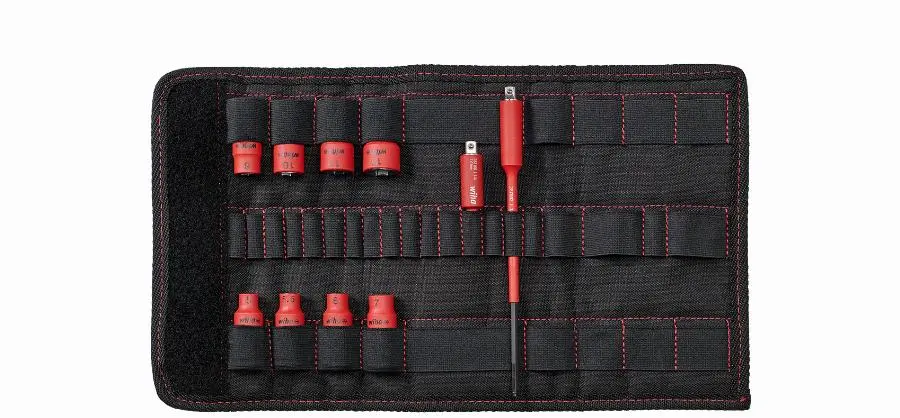 Jeu de douilles pour clés à douille 1/4" TorqueVario®-S electric  WIHA - 10 pièces - 43466