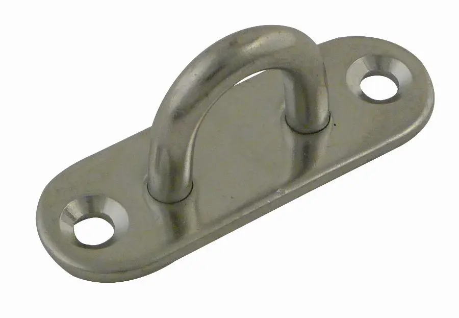 Platine à oeil inox - Ø6 mm - base 60 x 20 mm - VISO  - paire - POI602NP