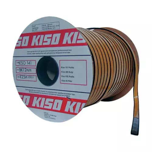 Rouleau de joint KISO 141 3x15mm longueur 100m noir - KISO - 141-3X15-N Rouleau de joint KISO 141 3x15mm longueur 100m noir - KISO - 141-3X15-N