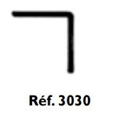 Profil en "L" 3030 PRUNIER - 30x30 mm x 2.6 m - blanc - LBP3030