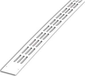 Grille plate alu 478/2 RENSON - 375 mm - blanc ral 9010 - 00047826