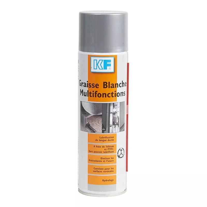 Lot de 12 graisse blanche multifonctions KF double spray 650 ml - 6500