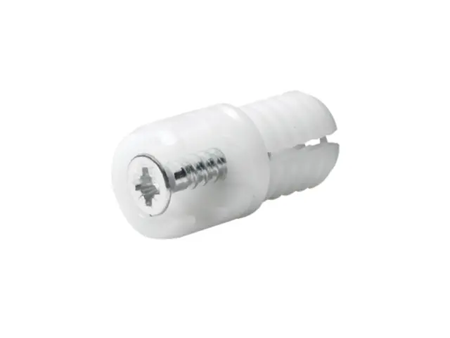 Attache façade InnoTech Atira pour tringle longitudinale, avec tenon à écartement - Plastique blanc - 1 pièce - HETTICH - 1061965