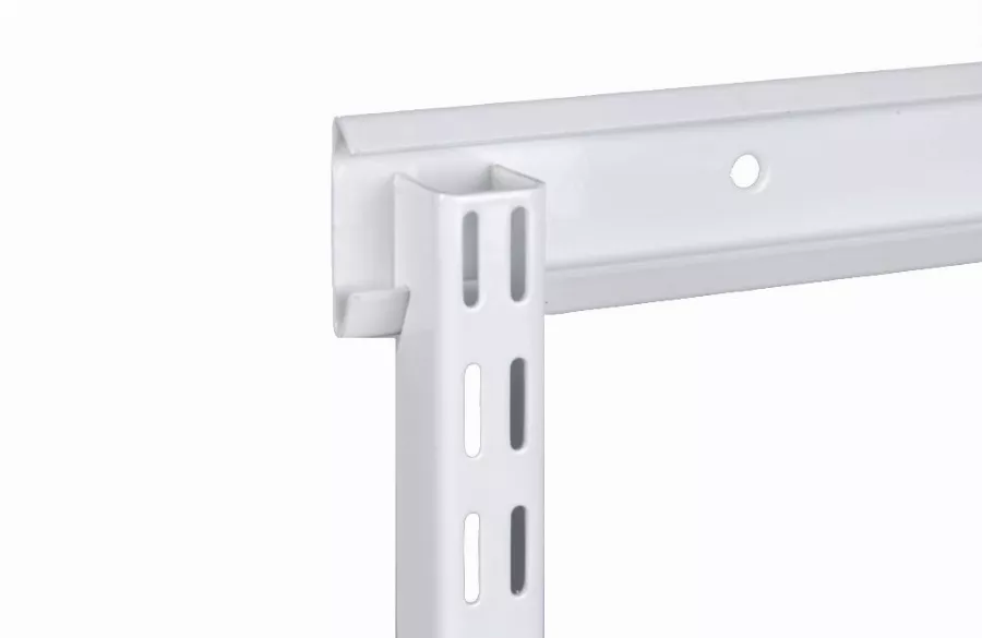 Rail crémaillère double blanc neige BOURG MERMIER - lg 122 cm - P-RCS122B