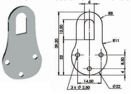 Attache universelle oblongue 7401 MONIN - 40 x 23 x 0.8 mm - 513910