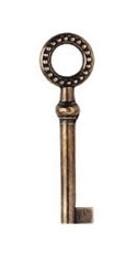 Clé perlée DUBOIS SAS - Tige 40 mm - Laiton patiné 70 - 712086 