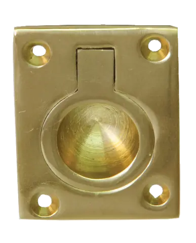 Poignée anneau cuvette DEVISME - laiton -  50x37 mm - 554
