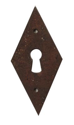 Entrée losanfe DUBOIS - 75 x  35 mm - fer rouillé ciré - 5175