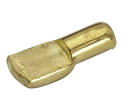 Taquet d'étagère tige lisse QDCR - Ø 7 mm - Acier laitonné - TAQ07AF09