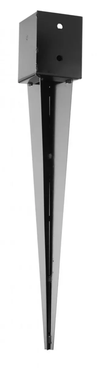 Pied de poteau jardin - 90x90x620 mm - Finition noire - SIMPSON - PPJNET90/620