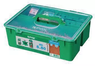 Kit terrasse résineux SPAX - 850 vis 4.5x60 A2 +espaceurs +5 embouts - 5000009020009 Kit terrasse résineux SPAX - 850 vis 4.5x60 A2 +espaceurs +5 embouts - 5000009020009