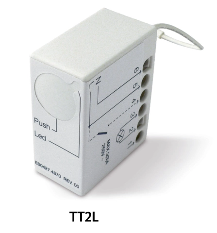 Logique de commande miniaturisée NICE pour commande d'installations éclairage, portails, porte de garage  230V - TT2D