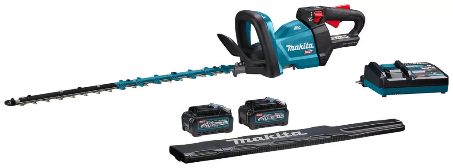Taille-haie M 60 cm 40V max XGT - MAKITA - avec 2 batteries 40V 4.0Ah - chargeur - UH004GM201