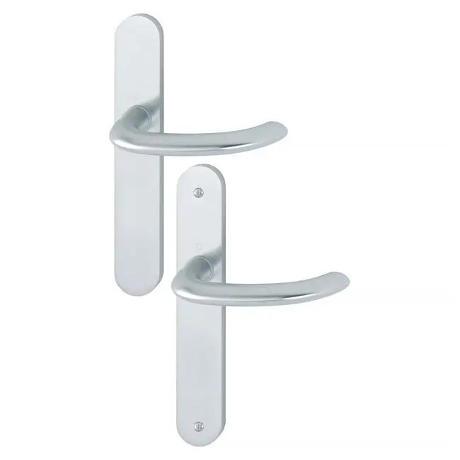 Ensemble sur plaque fondue Marseille 1138/300M HOPPE Argent F1 - Bec de cane - 3303031
