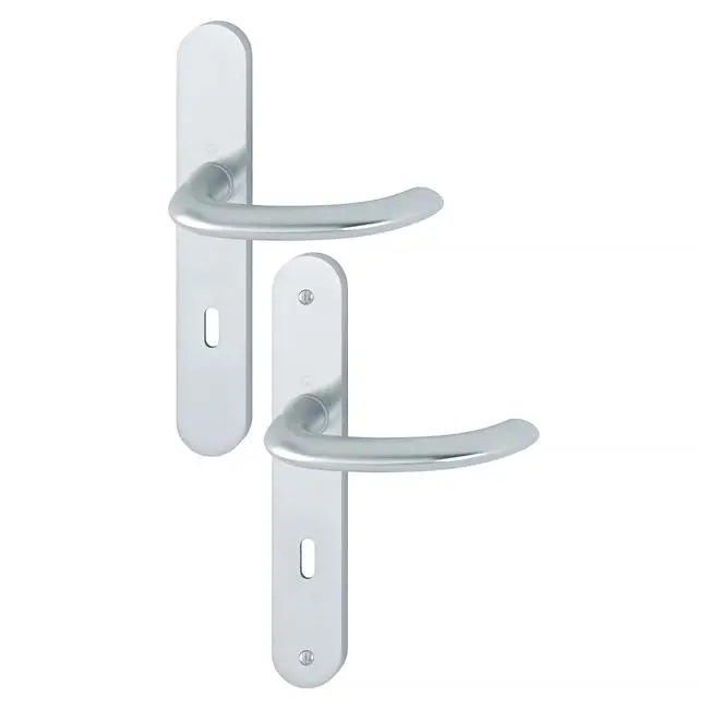 Ensemble sur plaque fondue Marseille 1138/300M HOPPE Argent F1 - Clé L - 3303074