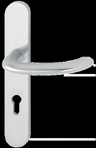 Ensemble sur plaque fondue Marseille 1138/300M HOPPE Argent F1 - Clé i - 3303082