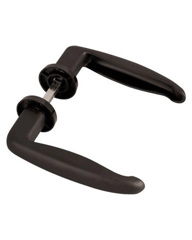 Paire de béquille crochet 1170 noire DUVAL BILCOCQ carré 6 et 7 mm avec rosace - 37.0908.1608 