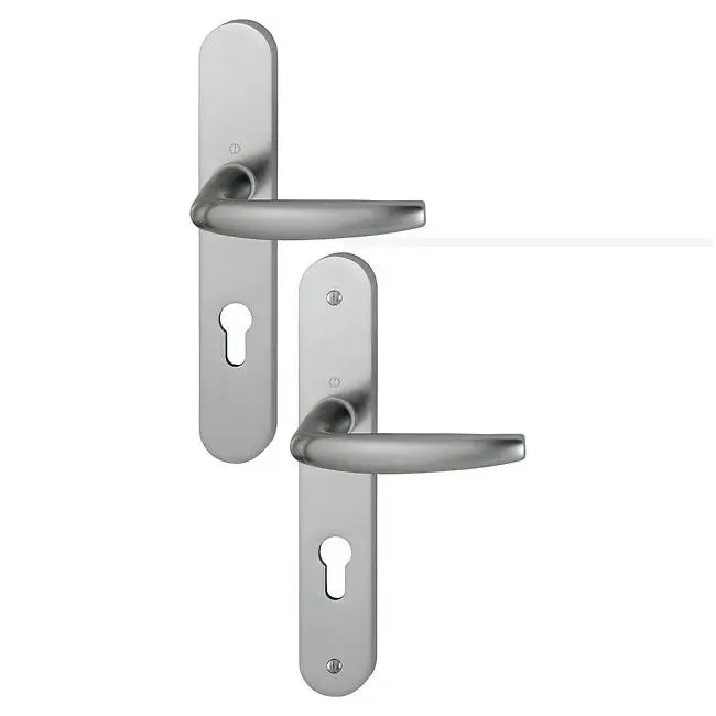 Ensemble de porte plaque large Atlanta HOPPE - 1530/300M - inox brossé F9 - clé i - ép.58/67 - 2834666